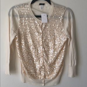 J.Crew - Gold sequined light cardigan!